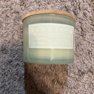 Sand + Fog Pineapple Coconut Candle in Seafoam Green Glass